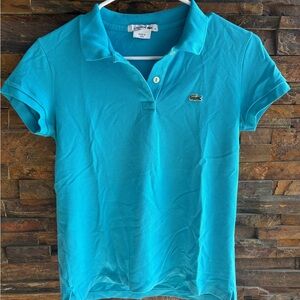 Lacoste Women's Turquoise Blue Polo Shirt